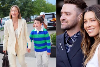 Jessica Biel with 9-Year-Old Son Silas Amid Justin Timberlake