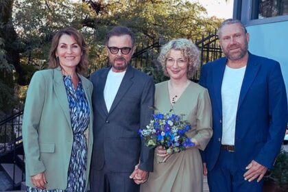 79-year-old ABBA star Björn Ulvaeus marries 51-year-old Christina Saas in an intimate ceremony in Copenhagen, surrounded by close friends and family.