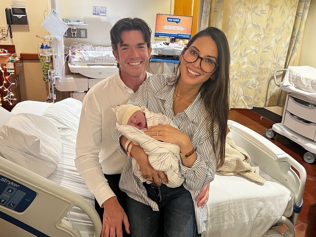 Olivia shared a photo of moment she was in hospital with her baby in her arms.