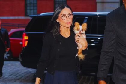 Demi Moore’s Dog Plov Steals Spotlight at Sunset Boulevard Premiere