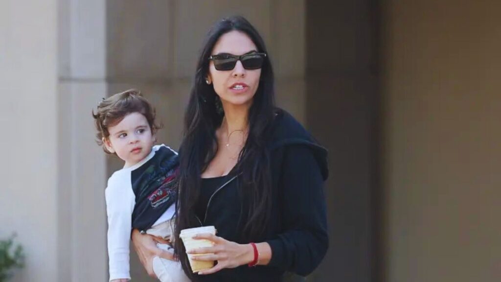 Noor Alfallah and her son Roman were seen