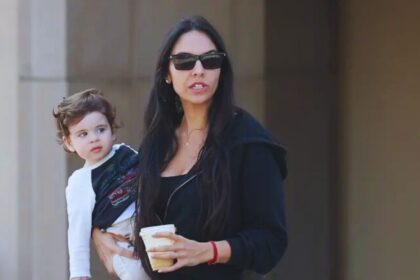 Noor Alfallah and her son Roman were seen