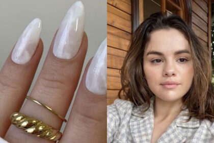 Selena Gomez Debuts Vanilla Tea Nude Nails Following Hailey Bieber's Coffee Nail Art Trend