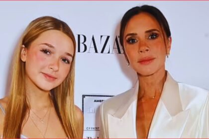 Victoria Beckham and her daughter Harper at Bazaar Awards