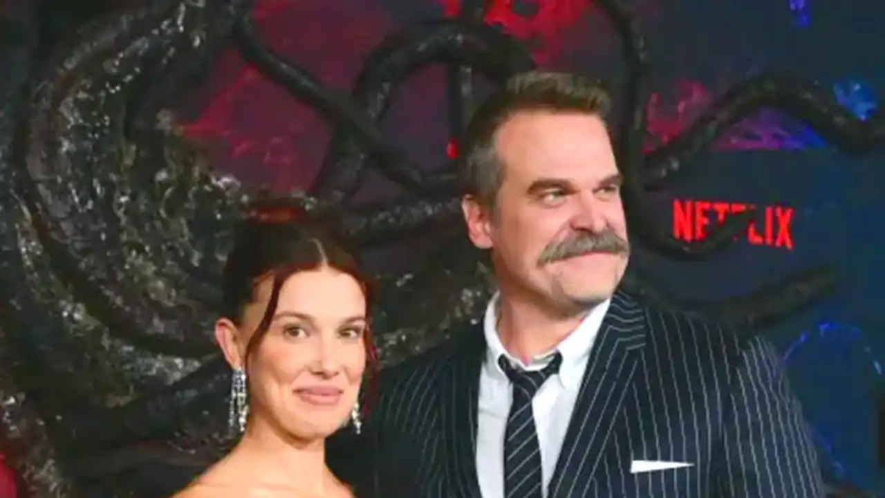 Millie Bobby Brown and David Harbour