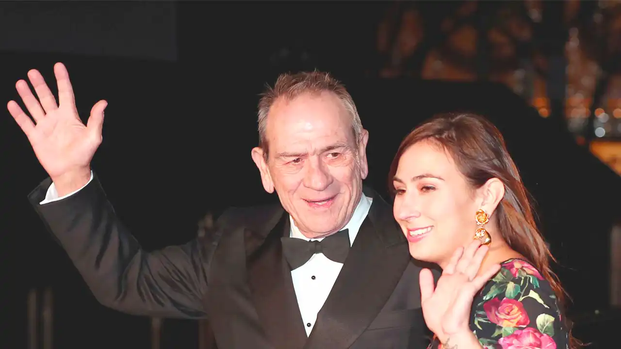 Tommy Lee Jones and his daughter